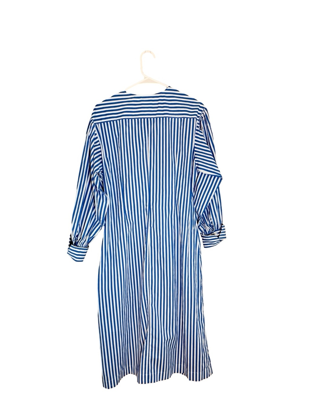 Frame Blue Striped Dress Size Large 100% Organic Cotton - Picture 5 of 9